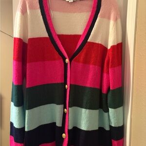 crown & ivy Multicolor Striped Cardigan